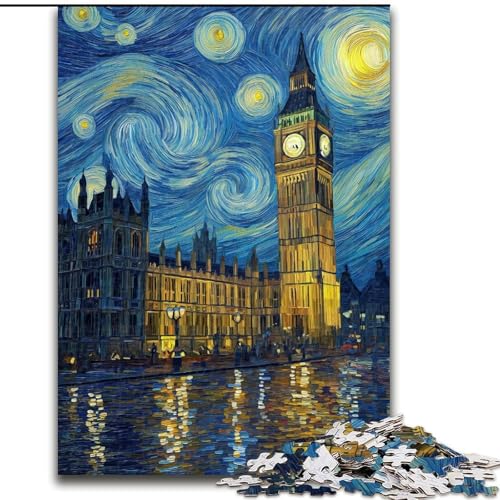 Puzzle 1000 Teile für Erwachsene,London unter dem Nachthimmel,Puzzle 1000 Teile für Erwachsene,Spielzeug,Geschenk,pädagogisch wertvoll,intellektuell,entspannend,lustiges Familienspiel (Größe 26x38cm) Puzzle 1000 Teile für Erwachsene,London unter dem Nachthimmel,Puzzle 1000 Teile für Erwachsene,Spielzeug,Geschenk,pädagogisch wertvoll,intellektuell,entspannend,lustiges Familienspiel (Größe 26x38cm) von WGLINGX