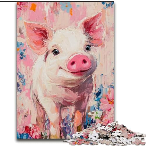 Puzzle 1000 Teile für Erwachsene,Ölgemälde mit Schweinchen,Puzzle für Erwachsene,1000 Teile,Spielzeug,Geschenk,pädagogisches,intellektuelles,entspannendes,lustiges Familienspiel (Größe 26x38cm) Puzzle 1000 Teile für Erwachsene,Ölgemälde mit Schweinchen,Puzzle für Erwachsene,1000 Teile,Spielzeug,Geschenk,pädagogisches,intellektuelles,entspannendes,lustiges Familienspiel (Größe 26x38cm) von WGLINGX