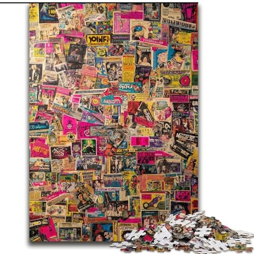 Puzzle 1000 Teile für Erwachsene,Pariser Briefmarkencollage,Puzzle 1000 Teile für Erwachsene,Spielzeug,Geschenk,pädagogisch wertvoll,intellektuell,entspannend,lustiges Familienspiel (Größe 26x38cm) Puzzle 1000 Teile für Erwachsene,Pariser Briefmarkencollage,Puzzle 1000 Teile für Erwachsene,Spielzeug,Geschenk,pädagogisch wertvoll,intellektuell,entspannend,lustiges Familienspiel (Größe 26x38cm) von WGLINGX