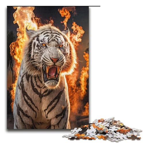 Puzzle für Erwachsene 1000 Teile, Gefangene Feuertiger, Lernspiele, Heimdekoration, Puzzle, Künstlersammlung, 14,96 x 10,24 Zoll Puzzle für Erwachsene 1000 Teile, Gefangene Feuertiger, Lernspiele, Heimdekoration, Puzzle, Künstlersammlung, 14,96 x 10,24 Zoll von WGLINGX
