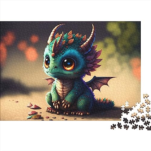 1000 Teile Puzzle für Erwachsene, Baby-Drachen, süße süße Tiere, lustige Puzzles für Erwachsene, 1000 Teile, 1000 Teile (75 x 50 cm) von WGUST