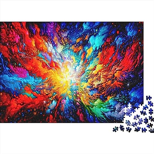 Abstrakte Bunte Puzzles für Erwachsene, 1000 Teile, abstrakte Kunst-Puzzles, 1000 Teile für Erwachsene, Geschenke, 1000 Stück (75 x 50 cm) von WGUST