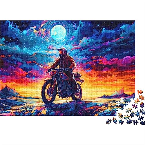 Motorradmalerei 1000 Teile Puzzle für Erwachsene Puzzle Science Fiction Element 1000 Teile Puzzles Erwachsene Puzzles Geschenke Puzzle Gelegenheitsspiele 1000 Teile (75 x 50 cm) von WGUST