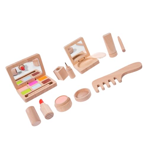 1 Satz Make-up-Set für Kleinkinder Kinder schminkset kinderschminken Set Mädchen Spielzeug Kindergeburtstagsgeschenk für Mädchen Make-up-Spielzeug Make-up für Kinder 8-12 hölzern WHAMVOX von WHAMVOX