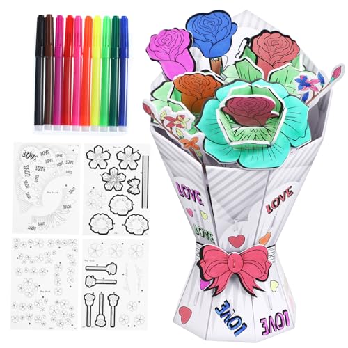 Dreidimensionales Papierpuzzle 3D-Rätsel Puzzle-Vase 3D-Puzzles für Erwachsene Rätsel für Erwachsene kreativ Spielzeug Hand Spielzeug Kinderpuzzle Spielzeug zum Bauen von Blumen WHAMVOX von WHAMVOX