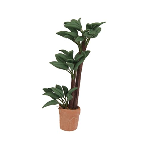 WHAMVOX 1/12 Miniatur-blumentopf „brasiletto“ Für Puppenhäuser Topf-Bonsai-Pflanze Blätter Aus Eisendraht Nicht Geeignet Für Jungen Und Mädchen Unter 3 Jahren von WHAMVOX