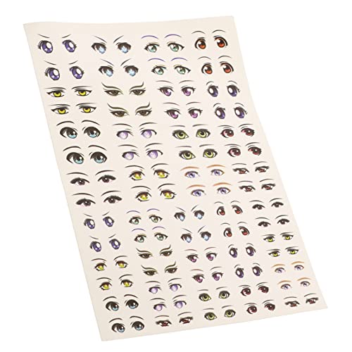 WHAMVOX 1 Blatt Augenaufkleber Aufkleber-Etiketten Kinder Aufkleber Augenetiketten Nagelkunstaufkleber Eye Patches Augensticker Selbstklebende Augapfelaufkleber Aufkleber Augen Papier von WHAMVOX