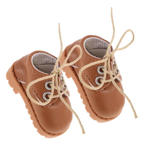 WHAMVOX Puppen Schuhe 1 Puppenlederschuhe Aus Baumwolle Puppenzubehör Puppenschuhe Babyschuhe Für Mädchen Kinder Spielzeug Mini Schuhe Schuhe Puppe Mini-Schuhe Spielzeug Kunstleder von WHAMVOX