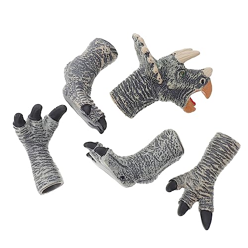 WHAMVOX 1 Satz Dinosaurier-fingerpuppe Handpuppe Tierspielzeug Realistische Dinosaurierspielzeuge Rollenspiel-handpuppe Puppen Für Kinder Interaktives Dinosaurier-Spielzeug Grey Vinyl von WHAMVOX