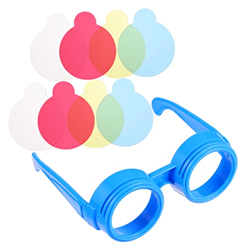 WHAMVOX 1 Satz Farbton Brille Für Kinder Kinderspielzeug Brillen Zum Farbmischen Früherziehungsbedarf Spielzeug Für Den Kindergartenunterricht Gläser Zum Farbmischen Kind s Plastik Blue von WHAMVOX