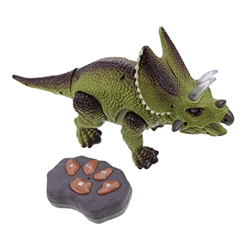 WHAMVOX 1 Satz Fernbedienung Dinosaurier RC-Spielzeug Action Figur Roboter-Dinosaurier Musical Spielzeug für Kinder kinderspielzeug Kinder Dinosaurier Triceratops-Spielzeug Plastik Green von WHAMVOX