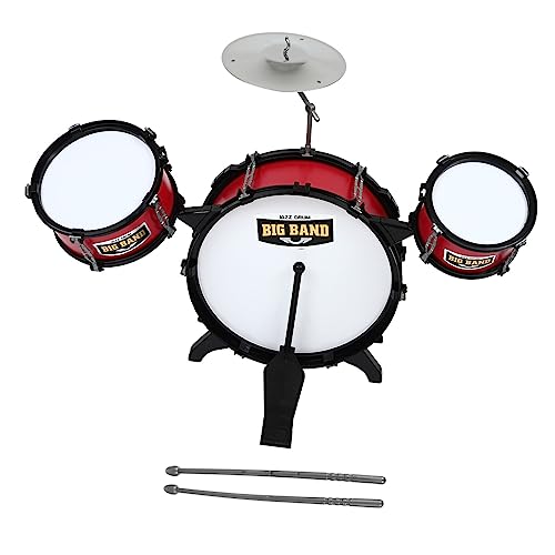 WHAMVOX 1 Satz Jazztrommel Für Kinder Schlagzeug Musikinstrumente, Spielzeug Puzzle-Spielzeug Percussion-Spielzeug-spielsets Lernspielzeug Für Kinder Musikspielzeug Für Kinder Rot Plastik von WHAMVOX