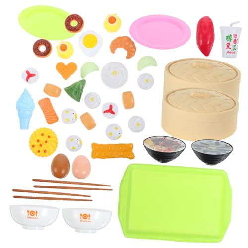 WHAMVOX 1 Satz Küchenspielzeug Für Kinder Dampfer Chinesisches Frühstücksspielzeug Essen Spielset Mini-Food-Spielzeug Spielzeug Zum Kochen in Der Küche Lebensmittelmodell Spielzeug Plastik von WHAMVOX