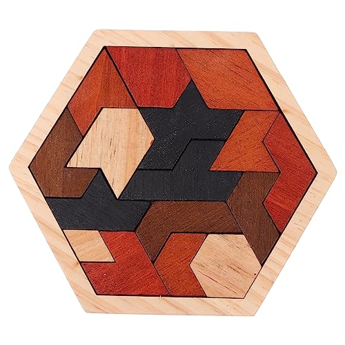 WHAMVOX 1 Satz Puzzle-bausteine Spielzeug Tangram-Puzzle Rätsel Zum Frühen Lernen Sechseck-Puzzle Lustiges Puzzle Umweltfreundliche Farbe Auf Wasserbasis von WHAMVOX