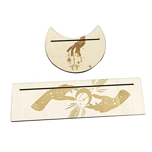 WHAMVOX 1 Satz Tarotkartenhalter Tischzubehör Tarotkarten-altarständer Tarotkarten Iyebau Tarot-Display-Halter Tarot-dekor Halterungen Für Die Anzeige Von Tarotkarten Tarot-anzeige Holz von WHAMVOX