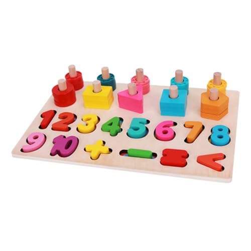 WHAMVOX 1 Satz Vorschulspielzeug Kleinkindspielzeug Puzzle Farbkognitionsspielzeug Formpassendes Spielzeug Lernspielzeug Aus Holz Holzspielzeug Für Kleinkinder Kleinkind Rätsel Hölzern von WHAMVOX