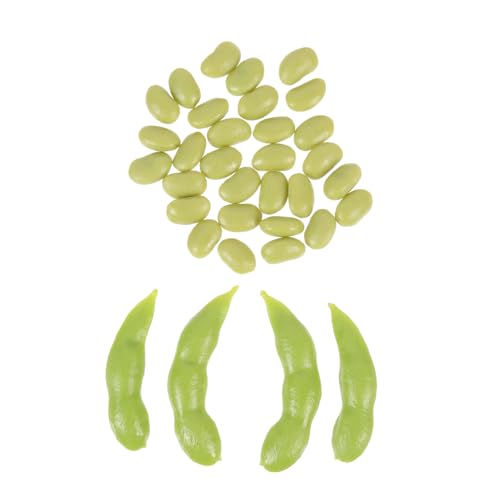 WHAMVOX 1 Set Emulational Bean Faux Edamame Fruit Decor Lebensechte Edamame Simulierte Edamame Modelle Grünes Dekor Küche Lebensmittel Spielzeug Lebensechte Sojabohnen von WHAMVOX