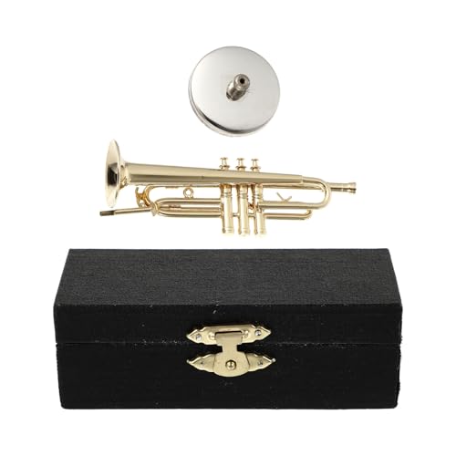 WHAMVOX 1 Set Kleine Ornamente Zarte Trompetenverzierung Mini Trompetenfigur Für Die Einweihungsfeier Kreative Trompetenverzierung Vintage Tuba Figur Retro Dekor Metall von WHAMVOX