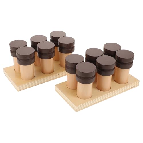 WHAMVOX 1 Set Riecheimer Spielzeug Spielzeug Spielzeug Sinnesspielzeug Trainingsspielzeug Montessori Spielzeug Entwicklungsspielzeug Geruchstraining Spielzeug Motorspielzeug Holz von WHAMVOX