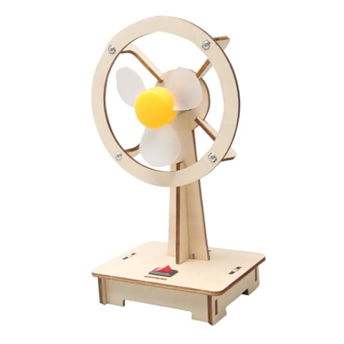 WHAMVOX 1 Set Selbstgemachter Für Kinder DIY Fan Spielzeug Kinder Fan Spielzeug Zusammenbauen DIY Fan Spielzeug Kits Holzventilator Heimwerkerbedarf von WHAMVOX