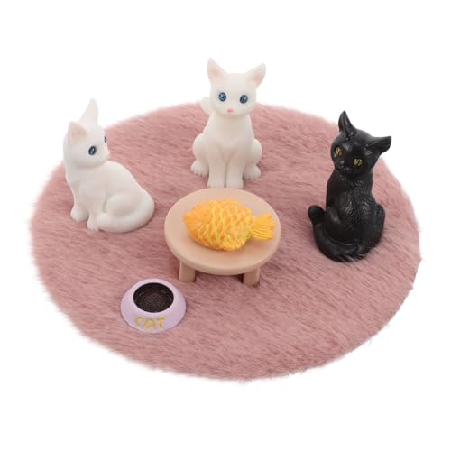 WHAMVOX 1 Set Süße Katzenfiguren Für Mini-, Puppenhaus-zubehör, Kleine Katzenfiguren, Kleine Figuren, Heimdekoration, Katzendekorationen von WHAMVOX