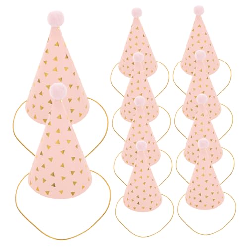 WHAMVOX 10 Stück Teiliges Partyhüte mit Pompom Leichte Geburtstagskegel aus Papier Glänzende Glitzer-dekoration Praktische Kopfbedeckung für Erwachsene für Geburtstagsfeiern und WHAMVOX 10 Stück Teiliges Partyhüte mit Pompom Leichte Geburtstagskegel aus Papier Glänzende Glitzer-dekoration Praktische Kopfbedeckung für Erwachsene für Geburtstagsfeiern und von WHAMVOX