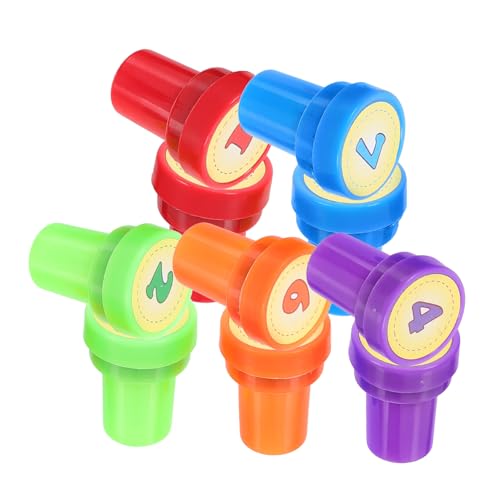 WHAMVOX 10 Stück Zahlenstempel Set Für Kinder Ideal Partygeschenke Und Klassenbelohnungen Bunte Stempel Für Kreative Bastelprojekte Und Lernspiele von WHAMVOX