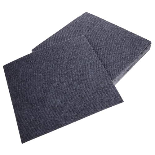 WHAMVOX 10St Spleißmatte Puzzlematte turnmatten bodenpuzzle wohnzimmerdeko Squares Teppich Bodenmatte ineinandergreifende Fußmatten Spielmatte für den Boden Polyester (Polyester) Dark Grey von WHAMVOX