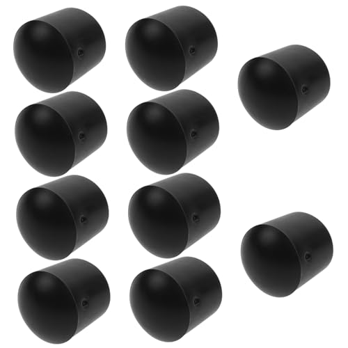 WHAMVOX 10st Fußballmaschinenkappe Tischfußballzubehör Kickerspitze Stecker Ersatz Der Tischfußball-endkappen Kicker-endkappen Kickerstangenstecker Kappen Für Kickerstangen Plastik Black von WHAMVOX