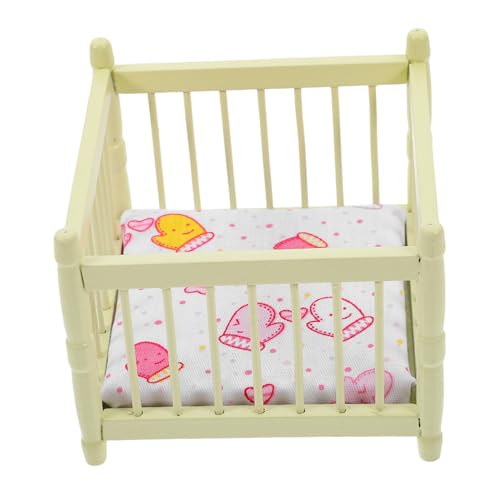 WHAMVOX Mini Puppenhaus Holzmöbel 12 Puppenmöbel Aus Ideales Zubehör Für Kinderzimmer Puppenbett Für Kreative Rollenspiele Puppenbett Klein von WHAMVOX