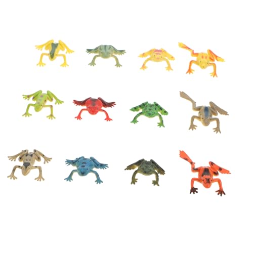 WHAMVOX 12st Spielzeug Ausmerzen Puzzle-Spielzeug Feengartenfrosch Krötenfigur Springende Frösche Froschskulptur Tierspielzeug Für Kinder Frösche Spielzeug Mini-Frosch-Spielzeug Plastik von WHAMVOX