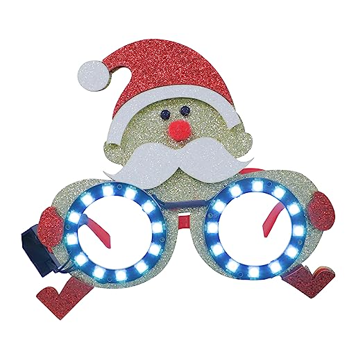 WHAMVOX 1Stk Augenlichter Weihnachtsfeier Weihnachtsmann-Brille LED-Brille Cosplay-Brille leuchtbrillen weihnachts party Gläser Sonnenbrille Partydekoration Weihnachtsbrille Plastik von WHAMVOX