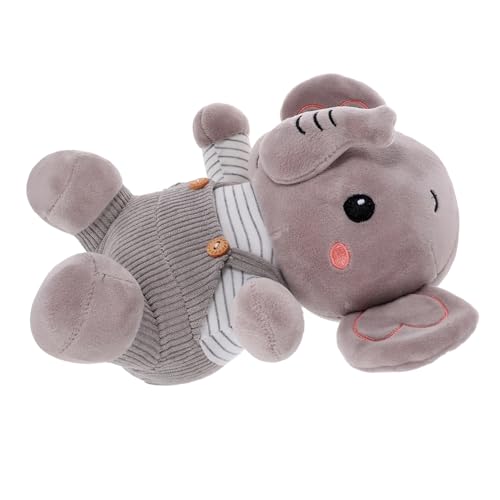 WHAMVOX 1Stk -Hund-Puppe Kinderspielzeug Kinder Puppen Spielzeugtier Plüschtiere Plüschpuppen-Spielzeug Spielzeuge Kinder Plüschpuppe Cartoon Elefant Puppe Spielzeug PP Baumwolle Grey von WHAMVOX