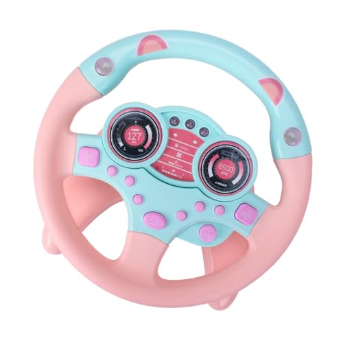 WHAMVOX 1Stk Simulationslenkrad Kinder lenkrad Lenkradspielzeug für Fahrzeuge Steering Wheel Toy Spielzeug spielzeuge gefälschtes Lenkrad Lenkrad-Spielzeug für Kinder Abs Rosa von WHAMVOX