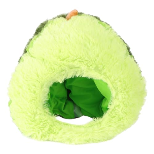 WHAMVOX 1stk Avocado-kopfbedeckung Kinderhüte Plüsch-fruchtkappe Weiche Avocado Ca Kopfschmuck in Fruchtform Papagei Avocado-kopf-kostüm Plüschtierhut Cosplay Plüsch Und Pp Baumwolle Green von WHAMVOX