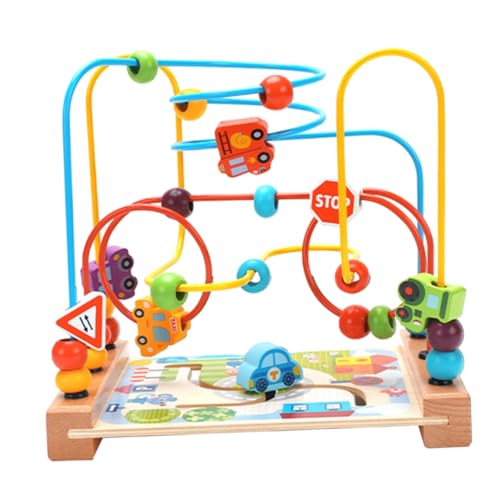 WHAMVOX 1stk Perlen Labyrinth Perlenlabyrinth-Roller Aktivitätswürfel Meeresperlen Spielzeug Labyrinth Aus Drahtperlen Spielzeug Für Kinder Spielzeug Für Bildungskreise Eisen Colorful von WHAMVOX