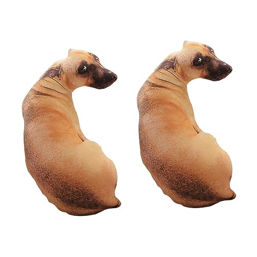 WHAMVOX 2 STK Simulationshundekissen gefülltes hundekissen Plüschtiere Plüschkissen Flauschige Kuscheltiere Sofa Polster Couch Polster Spielzeug 3D-Hundekissen Wurfskissen des Hundes 3D von WHAMVOX