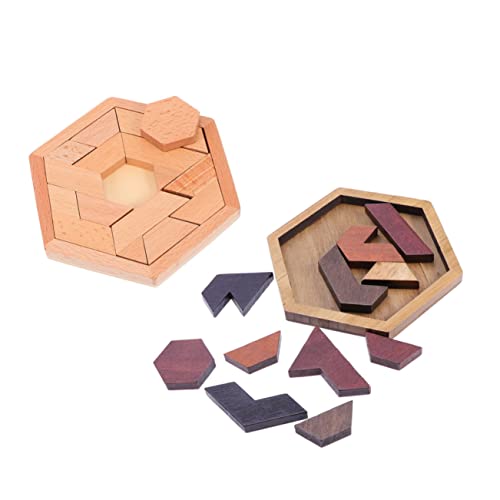 WHAMVOX 2 Sätze Holz Hexagon Puzzle für Pädagogisches Holzpuzzle mit Kreativem DIY Design Fördert Gedächtnis und Vorstellungskraft Montessori Lernspielzeug für Jungen und Mädchen WHAMVOX 2 Sätze Holz Hexagon Puzzle für Pädagogisches Holzpuzzle mit Kreativem DIY Design Fördert Gedächtnis und Vorstellungskraft Montessori Lernspielzeug für Jungen und Mädchen von WHAMVOX