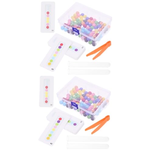 WHAMVOX 2 Sätze Perlenclip-Set für Kinder intelligenzspielzeug für Kinder kreativ Spielzeug Feinmotorikspielzeug für Kinder Lernspielzeug für Farberkennung mit Perlen Kunststoff Colorful von WHAMVOX