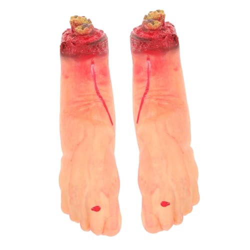 WHAMVOX 2 Stck. Teiliges Künstliche Abgetrennte Füße Realistisch Blutige Gebrochene Fußrequisiten Gruselige Partydekoration für Spukhaus und Horror-Events WHAMVOX 2 Stck. Teiliges Künstliche Abgetrennte Füße Realistisch Blutige Gebrochene Fußrequisiten Gruselige Partydekoration für Spukhaus und Horror-Events von WHAMVOX