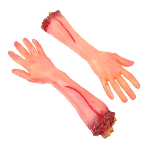 WHAMVOX 2 Stck. Teiliges Realistische Blutige Abgetrennte Hände Simulation Schaurige Deko Gebrochene Arme Horror-Requisiten für Gruselige Partys Geeignet WHAMVOX 2 Stck. Teiliges Realistische Blutige Abgetrennte Hände Simulation Schaurige Deko Gebrochene Arme Horror-Requisiten für Gruselige Partys Geeignet von WHAMVOX