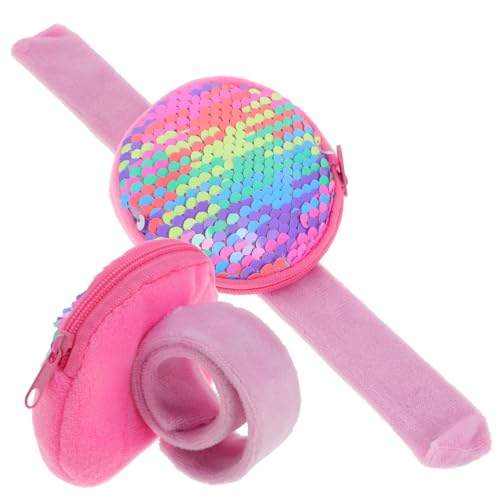 WHAMVOX 2 Stück Bunte Slap Armbänder mit Münzfach Leichte Party handgelenkbänder aus Langlebigem Material Multifunktionale Geldbörse für Kindergeburtstag und Festlichkeiten WHAMVOX 2 Stück Bunte Slap Armbänder mit Münzfach Leichte Party handgelenkbänder aus Langlebigem Material Multifunktionale Geldbörse für Kindergeburtstag und Festlichkeiten von WHAMVOX