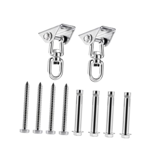 WHAMVOX 2 Stück Edelstahl Drehbarer Schwerlast Haken mit Fixierplatte mit Schrauben Zementnägel Belastbarer Deckenhaken für Hängematten Hängesessel Schaukel Sitzfläche Einfache Montage WHAMVOX 2 Stück Edelstahl Drehbarer Schwerlast Haken mit Fixierplatte mit Schrauben Zementnägel Belastbarer Deckenhaken für Hängematten Hängesessel Schaukel Sitzfläche Einfache Montage von WHAMVOX