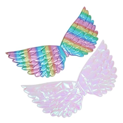 WHAMVOX 2 Stück Engel Flügel Kostüm Zubehör Leichtes Buntes Performance Flügel Prop für Mädchen Cosplay Bühnenauftritt Foto Requisite Fasching Karneval WHAMVOX 2 Stück Engel Flügel Kostüm Zubehör Leichtes Buntes Performance Flügel Prop für Mädchen Cosplay Bühnenauftritt Foto Requisite Fasching Karneval von WHAMVOX