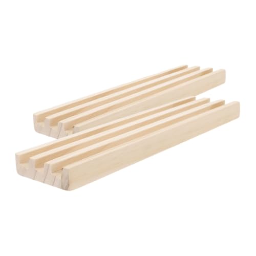 WHAMVOX 2pcs Holz Fliesen Spiel Tablett Antislip Design Robust Holz Material Tragbare Montessori Set von WHAMVOX