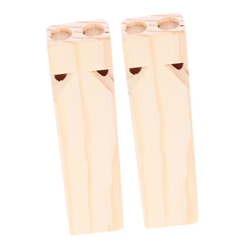 WHAMVOX 2 Stück Holzpfeife Musikspielzeug Kleine Unbemalte Zugpfeifen aus Holz Leichtes Robustes Musikinstrument für Kindergeburtstag und Kreatives WHAMVOX 2 Stück Holzpfeife Musikspielzeug Kleine Unbemalte Zugpfeifen aus Holz Leichtes Robustes Musikinstrument für Kindergeburtstag und Kreatives von WHAMVOX