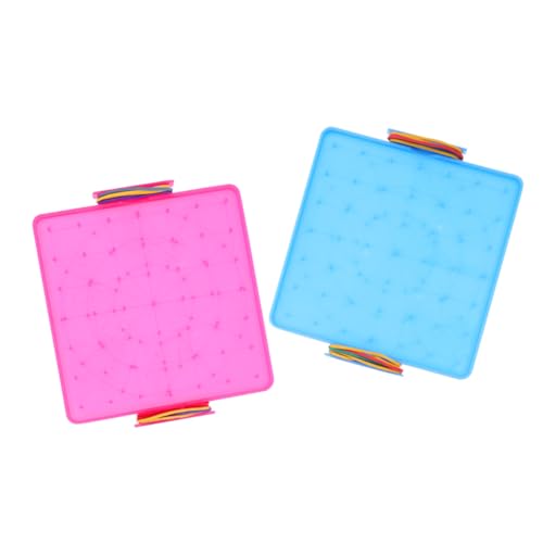 WHAMVOX 2 Stück Mathematische Geoboards, Doppelseitiges Geoboard-Set, Brett Für Geometrie-Lernen, Klassenzimmer, Must Haves, Langlebige Kunststoff-geoboards, Lernspielzeug Für Kinder von WHAMVOX