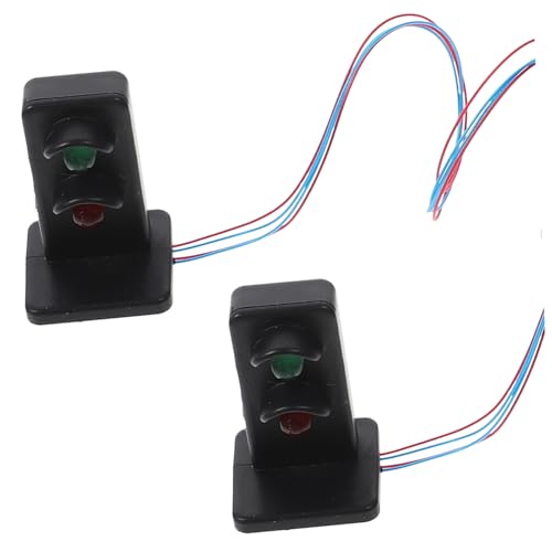 WHAMVOX 2 Stück Miniatur Verkehrsampel Modell DIY Sandtisch Zubehör Miniatur Zug Layout Lichtmodell Realistische Szene Dekoration Geeignet für Modelleisenbahn und Sandspiel WHAMVOX 2 Stück Miniatur Verkehrsampel Modell DIY Sandtisch Zubehör Miniatur Zug Layout Lichtmodell Realistische Szene Dekoration Geeignet für Modelleisenbahn und Sandspiel von WHAMVOX