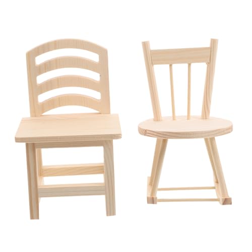 WHAMVOX 2 Stück Teiliges Miniatur Schaukelstuhl und Mini Holzstuhl DIY für Puppenhaus Dekoration Kindgerechtes Holzspielzeug Kreativität Geduld und Handwerklichen Fähigkeiten WHAMVOX 2 Stück Teiliges Miniatur Schaukelstuhl und Mini Holzstuhl DIY für Puppenhaus Dekoration Kindgerechtes Holzspielzeug Kreativität Geduld und Handwerklichen Fähigkeiten von WHAMVOX