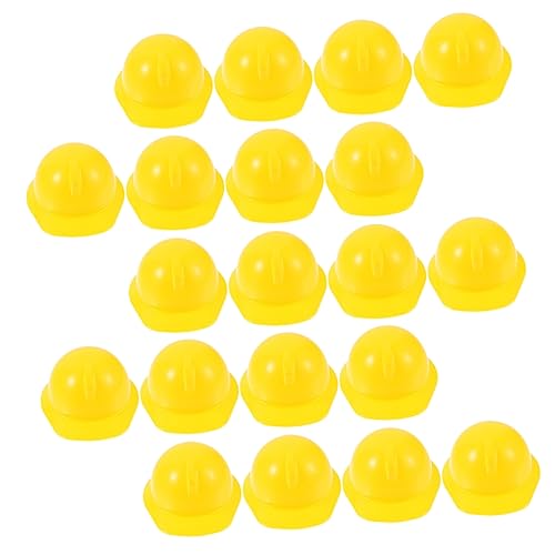 WHAMVOX 20 Stk Spielzeughelm Miniaturpuppenhelme Miniaturpuppenhut Bauhut Für Minipuppen Mini-puppen-schutzhelm Schutzhelme Für Miniaturpuppen Schutzhelme Für Minipuppen Puppenbaumütze Abs von WHAMVOX